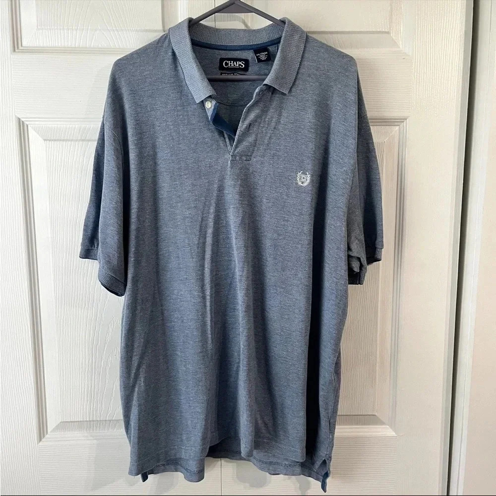 CHAPS Polo Shirt Mens Light Blue XXL